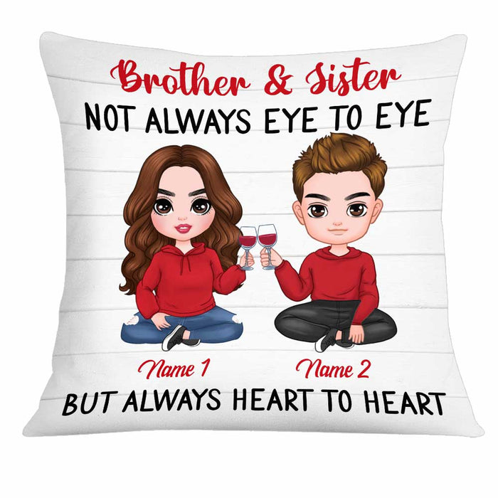 Personalized Family Icon Sister Brother Pillow DB282 85O34 1