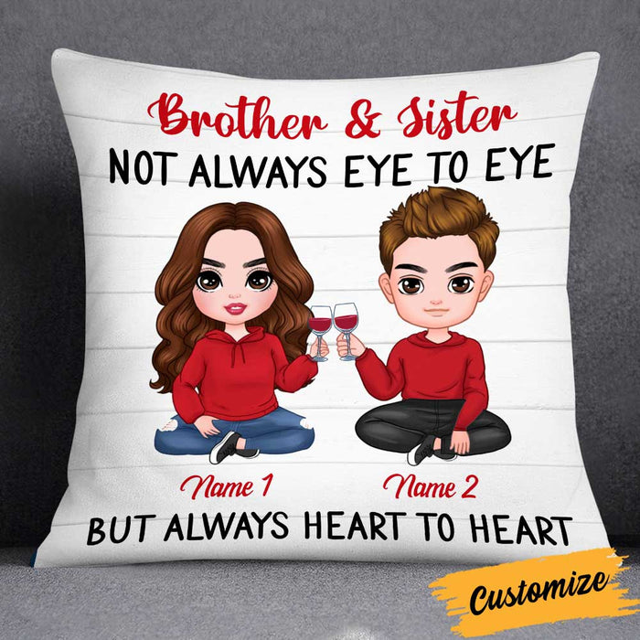 Personalized Family Icon Sister Brother Pillow DB282 85O34 1