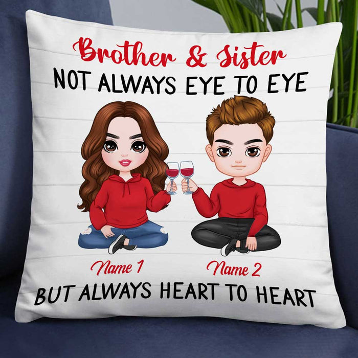 Personalized Family Icon Sister Brother Pillow DB282 85O34 1