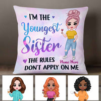 Personalized Family Icon Sisters Rules Pillow DB282 95O58 thumb 1