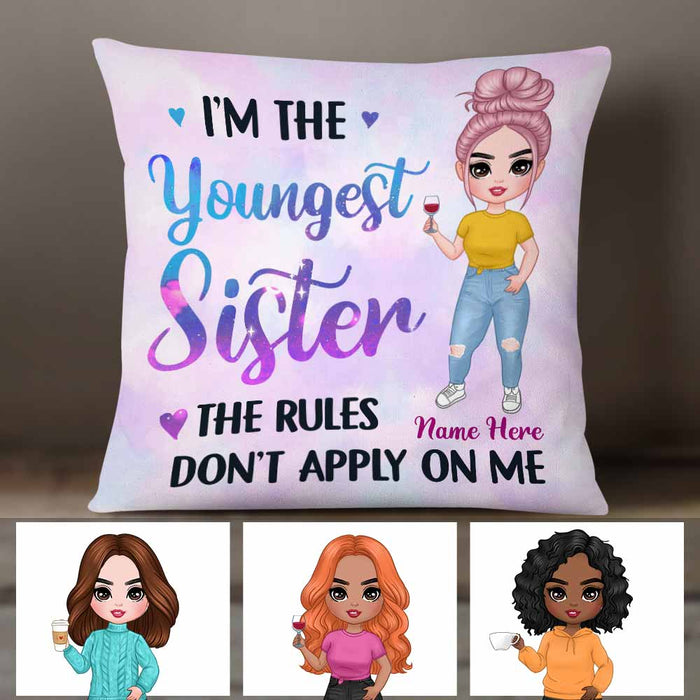 Personalized Family Icon Sisters Rules Pillow DB282 95O58 1