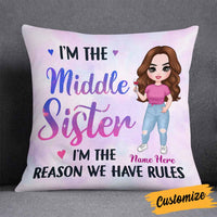 Personalized Family Icon Sisters Rules Pillow DB282 95O58 thumb 1
