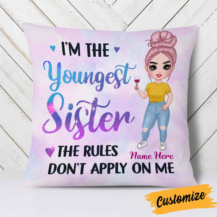 Personalized Family Icon Sisters Rules Pillow DB282 95O58 1