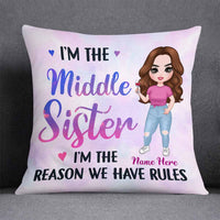 Personalized Family Icon Sisters Rules Pillow DB282 95O58 thumb 1