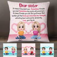 Personalized Family Icon Sisters Pillow DB281 95O24 thumb 1