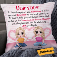 Personalized Family Icon Sisters Pillow DB281 95O24 thumb 1