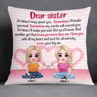 Personalized Family Icon Sisters Pillow DB281 95O24 thumb 1