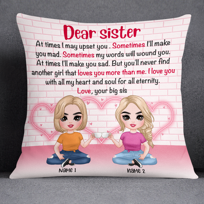 Personalized Family Icon Sisters Pillow DB281 95O24 1