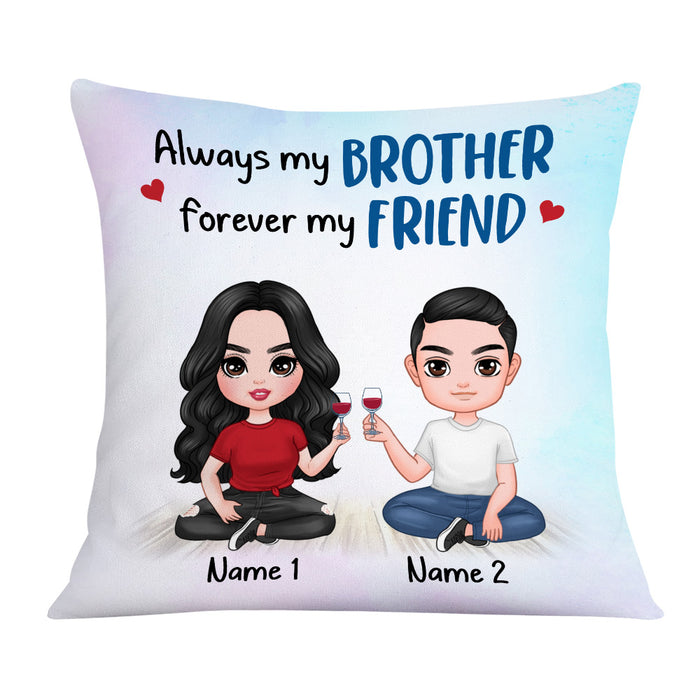 Personalized Family Icon Brother Sister Pillow DB285 30O36 1