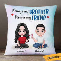 Personalized Family Icon Brother Sister Pillow DB285 30O36 thumb 1