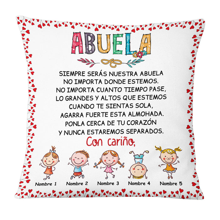 Personalized Granddaughter Grandson To Spanish Grandma Pillow DB281 23O53 1