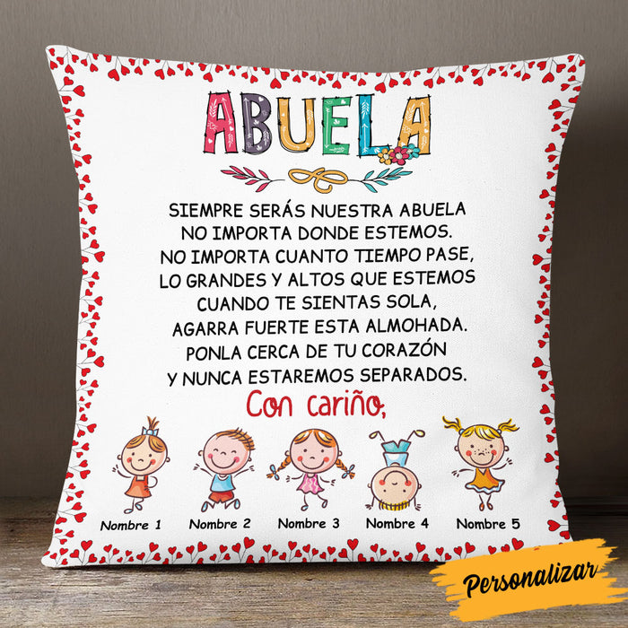 Personalized Granddaughter Grandson To Spanish Grandma Pillow DB281 23O53 1