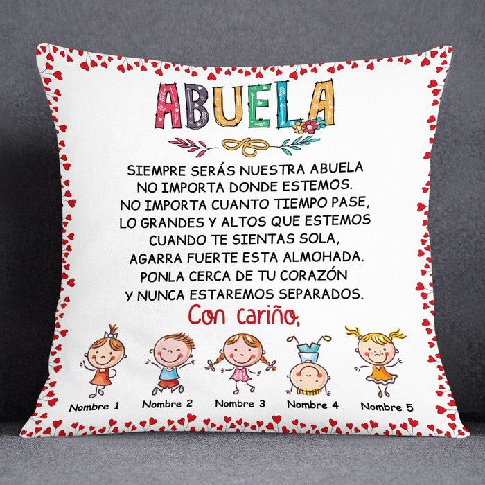 Personalized Granddaughter Grandson To Spanish Grandma Pillow DB281 23O53 1