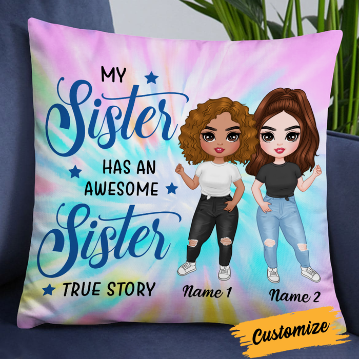 Personalized Family Icon Sisters Pillow DB285 23O24 1