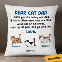 Personalized Thank You For Being A Cat Dad Pillow DB285 95O36 thumb 1