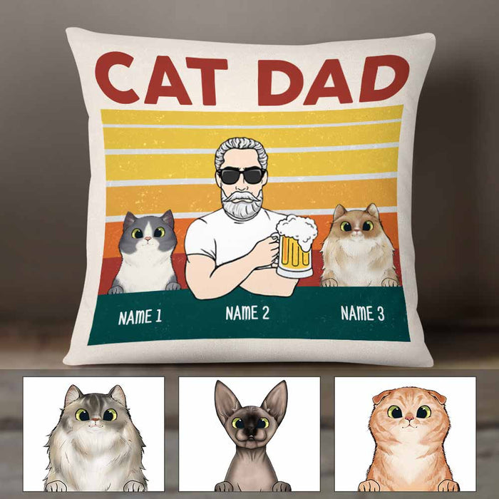 Personalized Cat Dad Pillow DB287 95O26 1