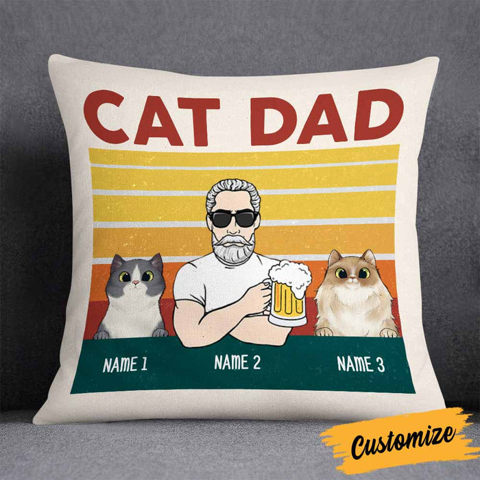 Personalized Cat Dad Pillow DB287 95O26 1