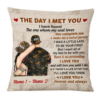 Personalized Hunting Deer Couple The Day I Met You Pillow DB283 85O53 thumb 1