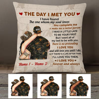 Personalized Hunting Deer Couple The Day I Met You Pillow DB283 85O53 thumb 1