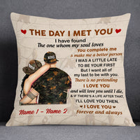 Personalized Hunting Deer Couple The Day I Met You Pillow DB283 85O53 thumb 1