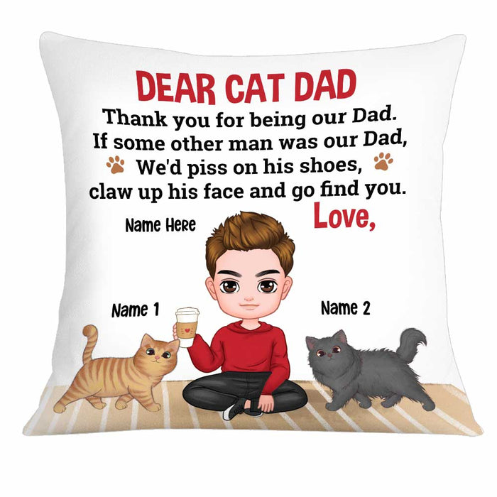 Personalized Cat Dad Pillow DB287 30O34 1