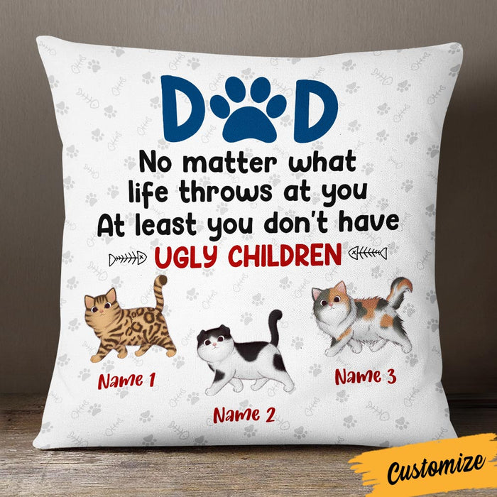 Personalized Cat Dad Pillow DB282 26O36 1