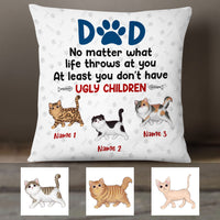 Personalized Cat Dad Pillow DB282 26O36 thumb 1