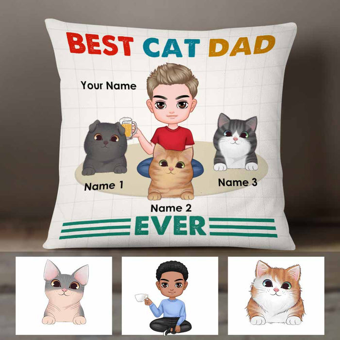 Personalized Cat Dad Pillow DB283 26O58 1
