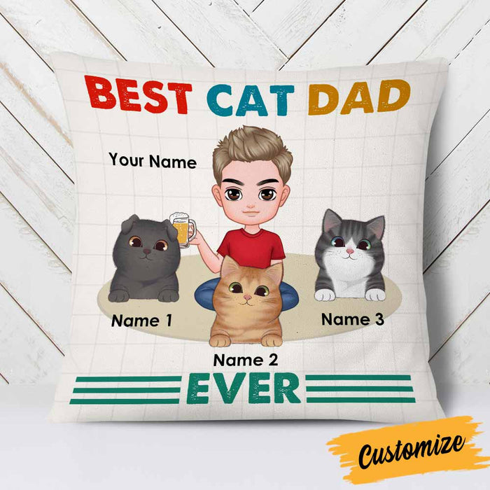 Personalized Cat Dad Pillow DB283 26O58 1