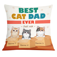 Personalized Cat Dad Just Ask Pillow DB286 26O25 thumb 1