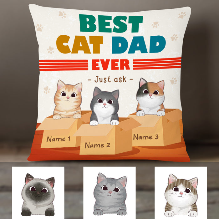 Personalized Cat Dad Just Ask Pillow DB286 26O25 1