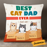 Personalized Cat Dad Just Ask Pillow DB286 26O25 thumb 1