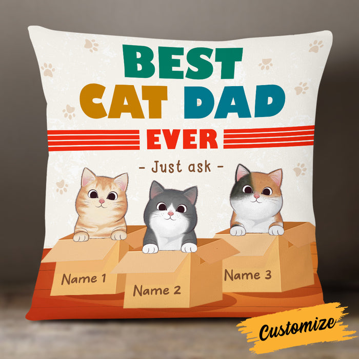 Personalized Cat Dad Just Ask Pillow DB286 26O25 1