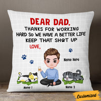 Personalized Cat Dad Pillow DB289 30O57 thumb 1