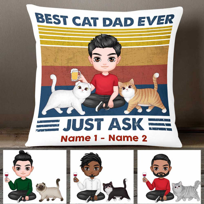Personalized Cat Dad Pillow DB288 30O47 1