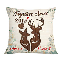 Personalized Hunting Deer Couple Pillow DB2810 30O36 thumb 1