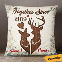 Personalized Hunting Deer Couple Pillow DB2810 30O36 thumb 1