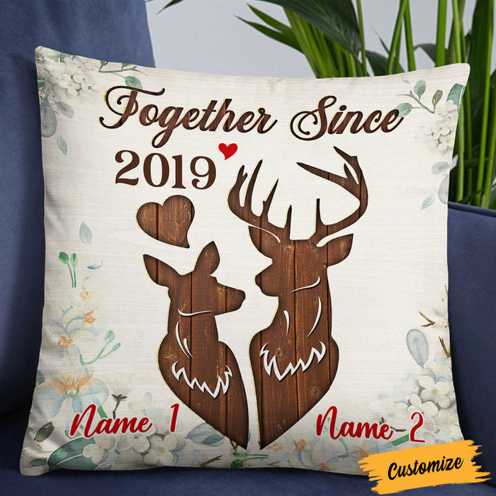 Personalized Hunting Deer Couple Pillow DB2810 30O36 1