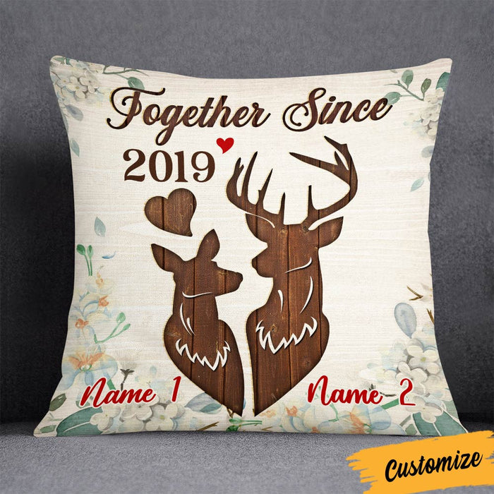 Personalized Hunting Deer Couple Pillow DB2810 30O36 1