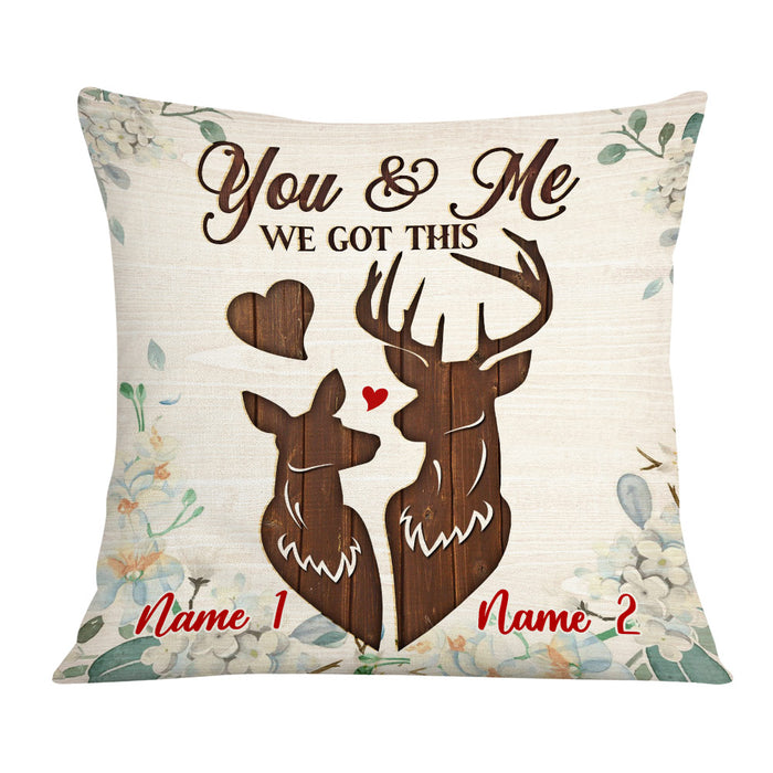 Personalized Hunting Deer Couple Pillow DB2812 30O36 1