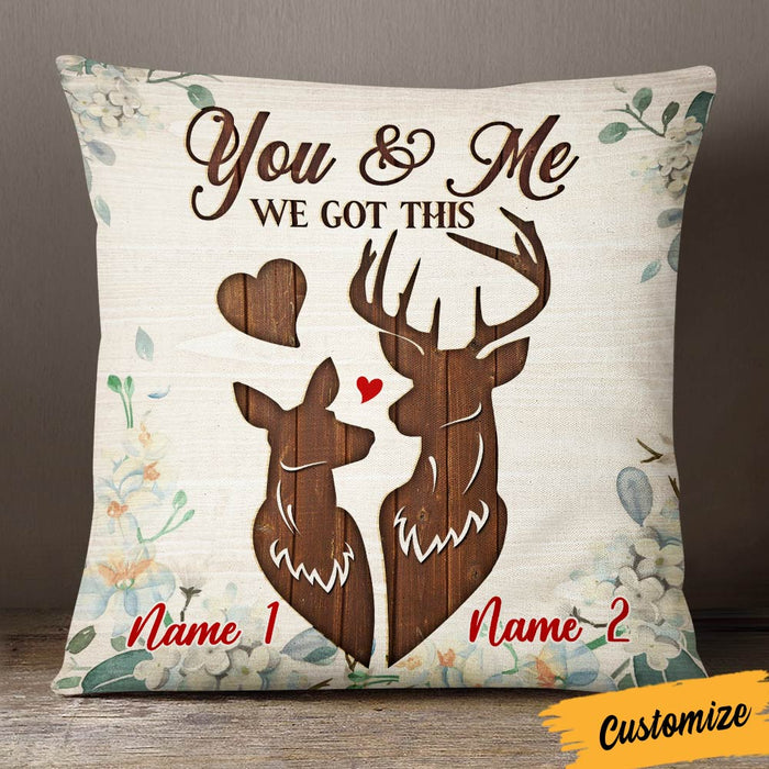 Personalized Hunting Deer Couple Pillow DB2812 30O36 1