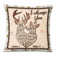 Personalized Hunting Deer Couple Pillow DB2811 30O23 thumb 1
