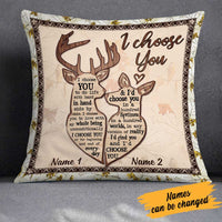 Personalized Hunting Deer Couple Pillow DB2811 30O23 thumb 1