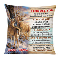 Personalized Hunting Deer Couple Pillow DB287 23O53 thumb 1