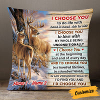 Personalized Hunting Deer Couple Pillow DB287 23O53 thumb 1