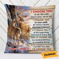 Personalized Hunting Deer Couple Pillow DB287 23O53 thumb 1