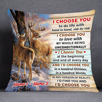 Personalized Hunting Deer Couple Pillow DB287 23O53 thumb 1