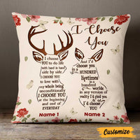 Personalized Hunting Deer Couple Pillow DB288 23O47 thumb 1