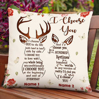 Personalized Hunting Deer Couple Pillow DB288 23O47 thumb 1
