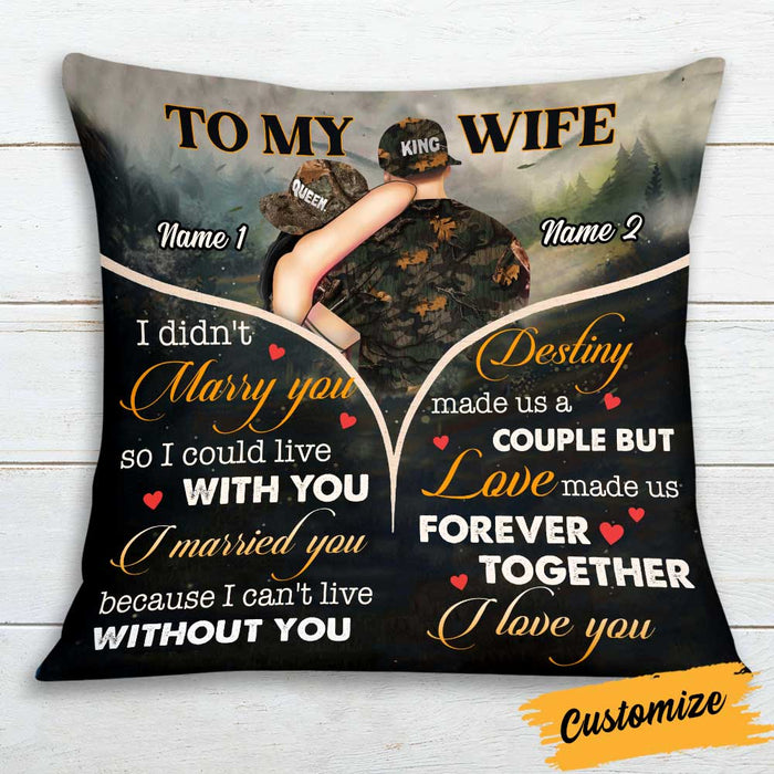 Personalized Hunting Deer Couple Pillow DB289 23O34 1